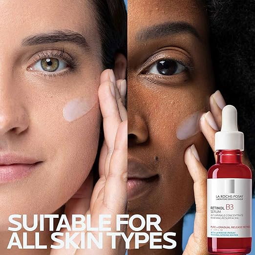 La Roche-Posay Pure Retinol Face Serum with Vitamin B3, Anti Aging Face Serum for Lines, Wrinkles & Premature Sun Damage to Resurface & Hydrate, Suitable for Sensitive Skin, 1.0 Fl. Oz/30ml