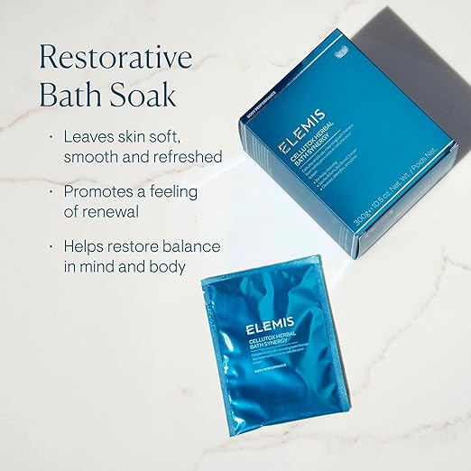 ELEMIS Cellutox Herbal Bath Synergy, 10-Pack Detoxifying Herbal Bath Sachets for Smoother Skin 300g/ 10.5 fl oz