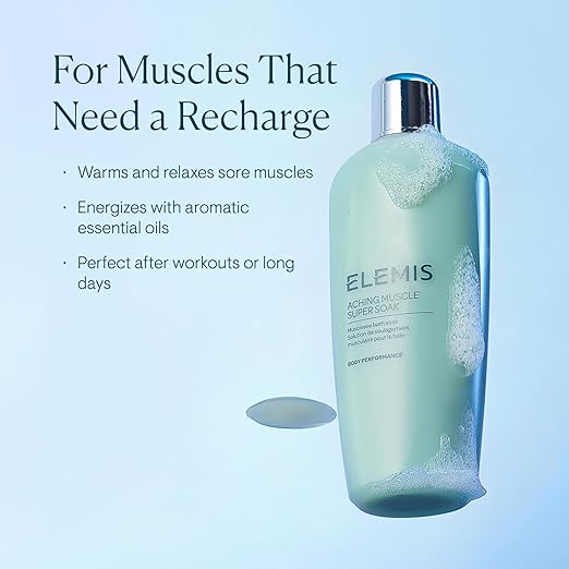 ELEMIS Aching Muscle Super Soak Natural Bath Milk Soak To Ease Muscle Aches & Tension 400ml/ 13.5 fl oz