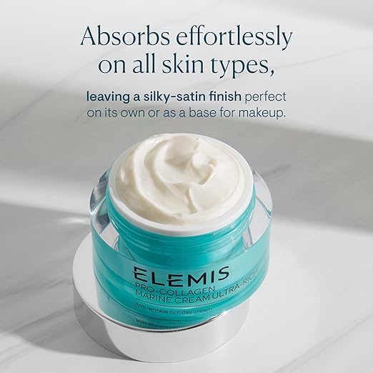 ELEMIS Pro-Collagen Marine Cream Ultra Rich 50ml – Deeply Hydrating Anti-Wrinkle Cream for Dry Skin, Firms, Smooths and Nourishes Dry Skin 50ml/ 1.6 fl oz