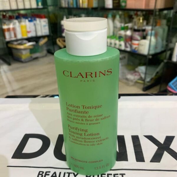 Clarins Purifying Toning Lotion with Meadowsweet & Saffron Flower Extracts