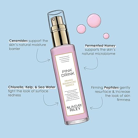 Sunday Riley Pink Drink Skin Firming Resurfacing Essence Face Mist 1.7 fl oz/ 50ml
