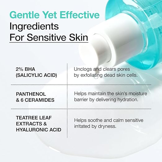 ANUA BHA 2% Gentle Exfoliating Toner, Mild Facial Exfoliant, Salicylic Acid for Pores and Sebum, Teatree Extract, Hyaluronic Acid, Ceramides (150ml / 5.07 fl.oz.)