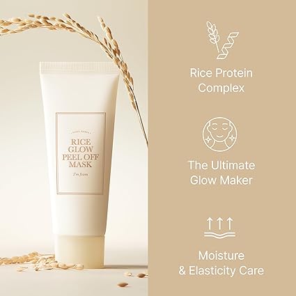 I'm from Rice Glow Peel Off Mask 2.46 Ounce, Unmask Natural Glow, Rice Protein Complex