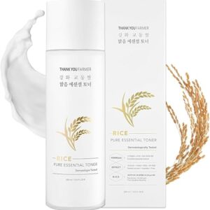 Thankyou Farmer Rice Pure Toner – Hydrating K-Beauty Face Milk With Niacinamide &Amp; Centella – Vegan Korean Skincare For Men &Amp; Women, All Ages – Natural Toner For Dry, Sensitive Skin (7.03 Oz)