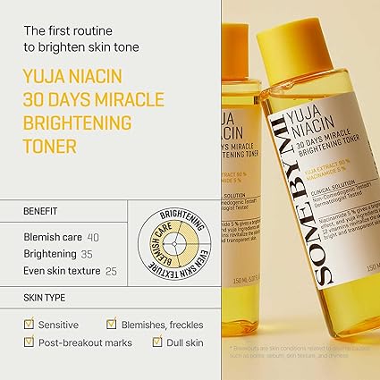 SOME BY MI Yuja Niacin Anti Blemish Serum + Yuja Niacin 30 Days Miracle Brightening Toner