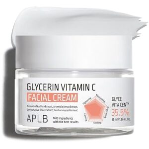 APLB Glycerin Vitamin C Facial Cream | GLYCE VITA CEN™ 35.5% 1.86 FL.OZ/Korean Skincare, Soothing, Moisture retention, Elasticity care, Revitalize for gentle and improve skin texture 55ML