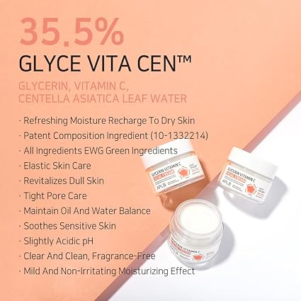 APLB Glycerin Vitamin C Facial Cream | GLYCE VITA CEN™ 35.5% 1.86 FL.OZ/Korean Skincare, Soothing, Moisture retention, Elasticity care, Revitalize for gentle and improve skin texture 55ML