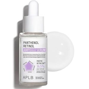 APLB Panthenol Retinol Ampoule Serum | PANTHE RETIN CEN™ 36.5% 1.35 FL.OZ/Korean Skincare, Deep hydration, Elasticity care, Sensitive skin, Wrinkle care, Revitalize for gentle and improve skin texture 40ML