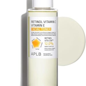Aplb Retinol Vitamin C Vitamin E Facial Toner | Retinol Vita Cen™ 12.0% 5.41 Fl.oz/Korean Skincare, Replenishing Moisture, Revitalize For Gentle And Improve Skin Texture Through Retinol 160Ml