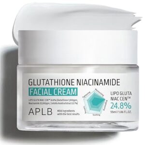 APLB Glutathione Niacinamide Facial Cream | LIPO GLUTA NIAC CEN™ 24.8% 1.86 FL.OZ/Korean Skincare, Deep hydration, Niacinamide, Improve skin elasticity, Improve 55ML