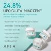 APLB Glutathione Niacinamide Facial Cream | LIPO GLUTA NIAC CEN™ 24.8% 1.86 FL.OZ/Korean Skincare, Deep hydration, Niacinamide, Improve skin elasticity, Improve 55ML
