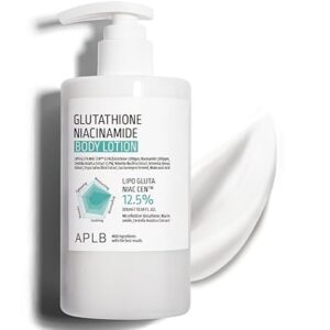 APLB Glutathione Niacinamide Body Lotion | LIPO GLUTA NIAC CEN™ 12.5% 10.14 FL.OZ/Korean Skincare, Long lasting hydration, Revitalize for gentle and improve skin texture 300ML