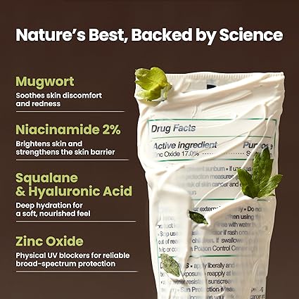 AXIS-Y Complete No-Stress Physical Sunscreen V3 - SPF 50 Mineral Sunscreen with 2% Niacinamide, Zinc Oxide Sunblock for Broad Spectrum Sun Care - Vegan Korean Skin Care -1.69 fl. oz. 50ML