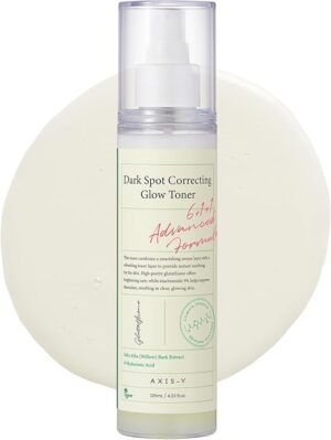AXIS-Y Dark Spot Correcting Glow Toner - Brightening & Hydrating with 5% Niacinamide, Glutathione & Hyaluronic Acid - Vegan Korean Skin Care Exfoliator Face Toner for All Skin Types - 4.23 fl. oz 125ML