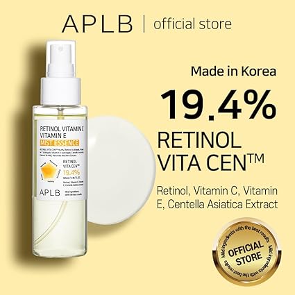 APLB Retinol Vitamin C Vitamin E Mist Essence | RETINOL VITA CEN™ 19.4% 3.55 FL.OZ/Korean Skincare, Replenishing moisture, Revitalize for gentle and improve skin texture through Retinol 105