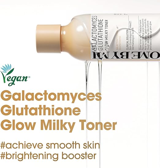 22222 SOME BY MI Galactomyces Glutathione Glow Milky Toner - 6.76Oz, 200ml - Hydrating & Brightening Korean Milky and Rice Toner with Glutathione & Vitamin C for Smooth, Radiant Skin - Korean Skin Care
