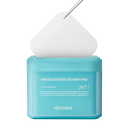 2B MEDIHEAL Madecassoside Toner Pads - with Centella Asiatica to Treat Blemishes and Improve Uneven Skin Tone - Vegan Gauze Fabric 100PADS