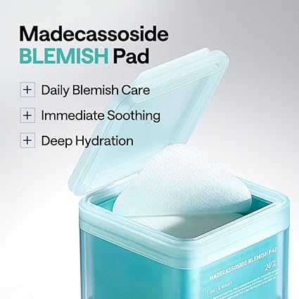 2BB MEDIHEAL Madecassoside Toner Pads - with Centella Asiatica to Treat Blemishes and Improve Uneven Skin Tone - Vegan Gauze Fabric 100PADS