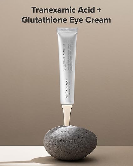 2CC Mary&May Glutathione Eye Cream Special Set - Powerful Antioxidant, Reduces Dark Circles in the Eye, Improve Uneven Skin Tone with Vitamin C, 1.01 oz.+ Mini 0.4oz 2 Pack