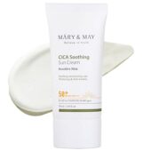 [Mary&Amp;May] Cica Soothing Sun Cream Spf50+ Pa++++ 1.69 Fl Oz / 50Ml | Light Absorption, Non-Sticky Spf, Hydration, No White Cast, Cica Facial, Daily Care | Cruelty Free, Vegan 50Ml