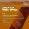 ISNTREE Green Tea Fresh Toner 200ml, 6.76 fl.oz | Korean Skincare | Toner for Oily Skin | Sebum Control | Hydrating and Refreshing