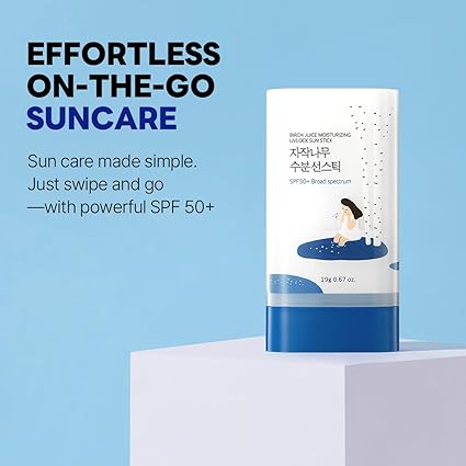 2gg ROUND LAB Birch Juice Moisturizing UVLock Sun Stick 19g, 0.67oz. | Korean sunscreen, No White Cast, Strong UV Protection, portable sunscreen, Non-Toxic sunstick, Perfect for Outdoor activitie