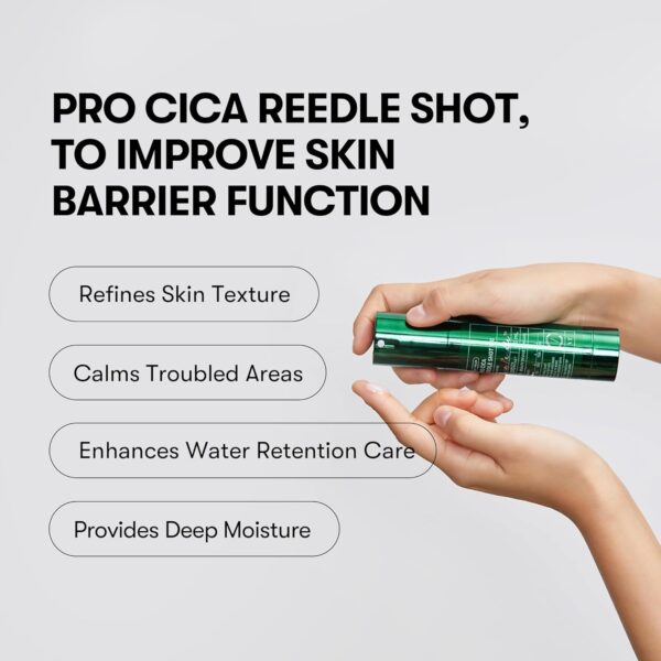 2hhh VT COSMETICS Pro Cica Reedle Shot 100, Centella Asiatica Microneedling Serum, Cica Exosome, Soothing, Hyaluronic Acid, Soft Skin, Glass Skin, Korean Skin Booster 1.69 Fl Oz.(50ml)