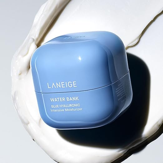 LANEIGE Water Bank Blue Hyaluronic Intensive Moisturizer with Peptides + Squalane: Eczema-Prone Skin, Barrier-Boosting, Nourish, Dryness 50ML