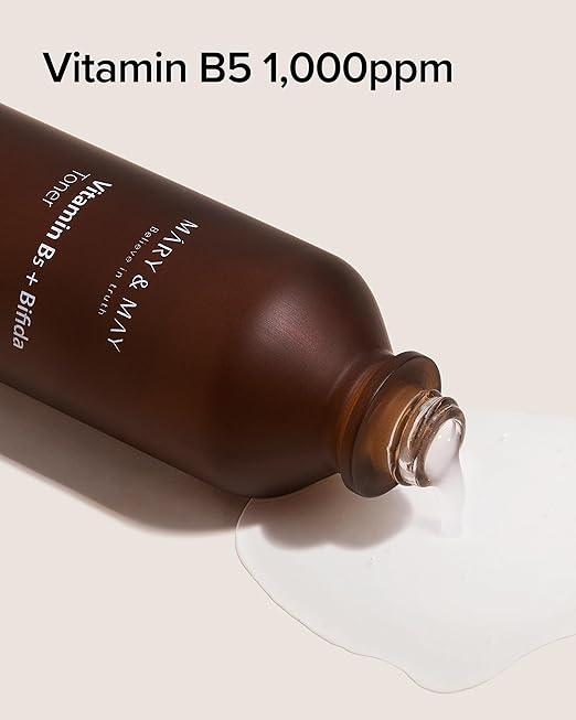 2q Mary&May Vitamin B5 + Bifida Toner - Nourishing Face Toner for Enhanced Skin Barrier Strength and Moisture Retention - 30,000ppm Bifida Fermentation & 1,000ppm Vitamin B5, 4.06 fl.oz. 120ML