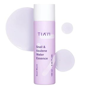 TIA'M Snail & Azulene Water Essence, 6.1 fl oz, Snail Mucin Essence Facial Toner, Calming, Hydrating with Snail Secretion Filtrate, Korean Skin Care 200ml
