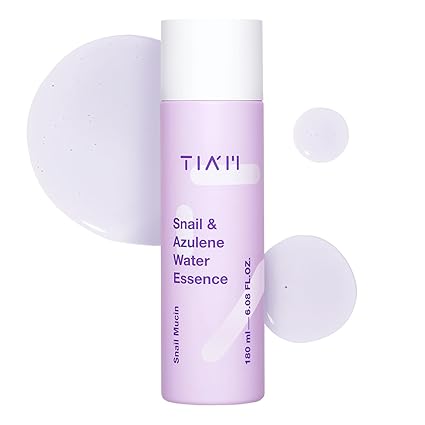 TIA'M Snail & Azulene Water Essence, 6.1 fl oz, Snail Mucin Essence Facial Toner, Calming, Hydrating with Snail Secretion Filtrate, Korean Skin Care 200ml