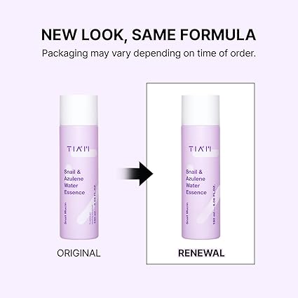 TIA'M Snail & Azulene Water Essence, 6.1 fl oz, Snail Mucin Essence Facial Toner, Calming, Hydrating with Snail Secretion Filtrate, Korean Skin Care 200ml