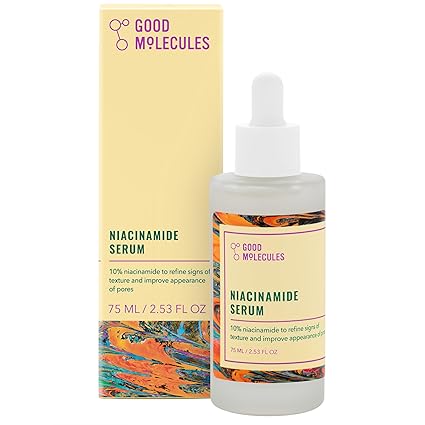 Good Molecules Niacinamide Serum - 10% Niacinamide to Target Acne, Nourishment, and Skin Tone - Ultra Hydrating Serum and Brightening Skin Care for Face 30ML