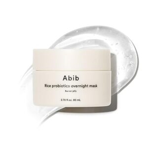 Abib Rice Probiotics Overnight Mask Barrier Jelly 2.7 fl oz I Moisturizer for Slugging Intensive Hydrating Nourishing Face Sleep Sleeping Mask for Korean Skin Care jelly eye cream clay mask glass skin 80ML