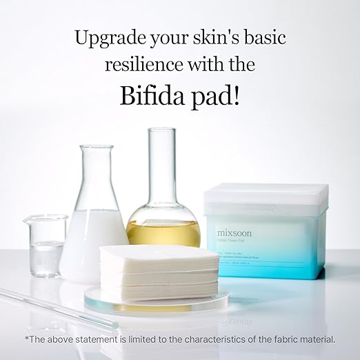 mixsoon Bifida Toner Pad,Moisture Barrier, Bifida Ferment Lysate, Rayon Sponge Pad (280ml/9.46fl.oz/120 Sheets)