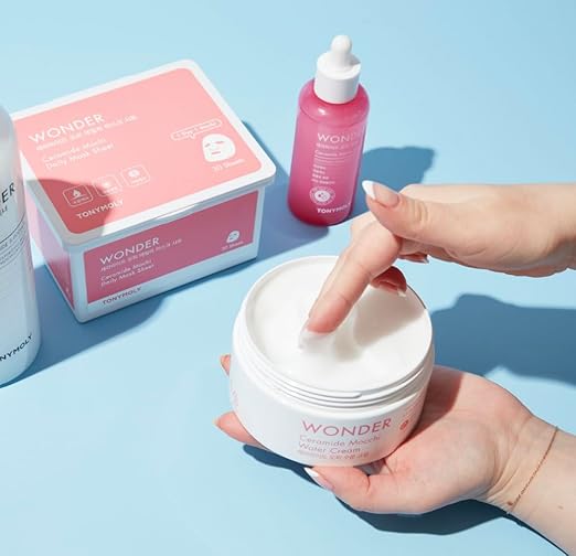 TONYMOLY Wonder Ceramide Mochi Body Cream, Moisturizing Body & Face Cream, Korean Face Moisturizer, Hydrating & Skin Repairing, for All Skin Types 300ML/ 10.14 FL. OZ
