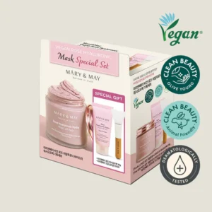 mary and may vegan rose hyaluronic mask special set 125g