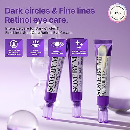 SOME BY MI Retinol Intense Advanced Triple Action Eye Cream – 1.01Oz, 30ml – Korean Retinol Under Eye Cream Anti Aging for Fine Lines – Brightens Dark Circles & Smooths Skin Texture – Korean Skin Car