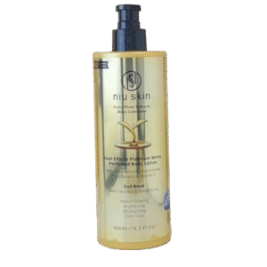 niu skin total effects platinum white perfumed body lotion oud wood 480ml