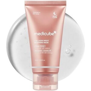 medicube Collagen Overnight Wrapping Peel Off Facial Mask Pack - Elasticity & Hydration Care, Reduces Sagging & Dullness - Hydrolyzed Collagen For Glowing Skin - Korean Skin Care, 2.53 fl.oz 75ML