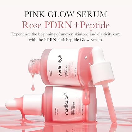 4DD medicube PDRN Pink Peptide Serum, Pink glow serum, Peptide, Niacinamide, Hydrating & Moisturizing & Firming, Uneven Skin Tone, Korean Skincare | 1.01 fl.oz. (1.01 fl.oz., Rose PDRN (Vegan)) 30ML