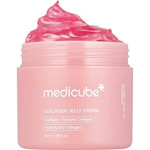 medicube Collagen Jelly Cream- Niacinamide & Freeze-Dried Hydrolyzed Collagen - Boosts skin's barrier hydration and gives 24h Glow & Lifted Look - Korean skincare (1.69 Fl Oz (Pack of 1))50ML