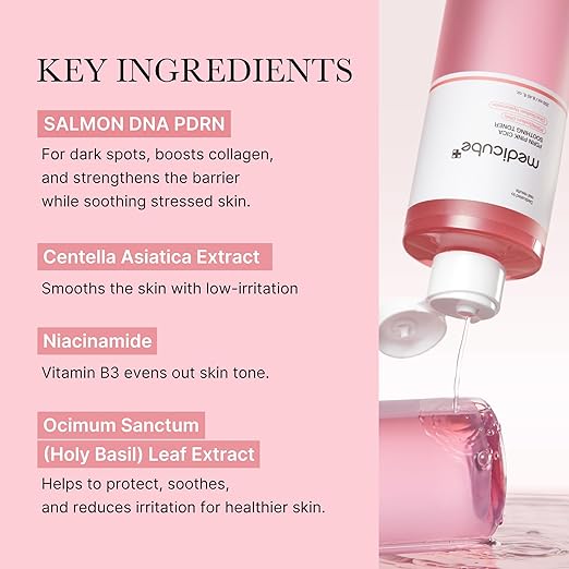 4SS medicube Salmon DNA PDRN Pink CICA Soothing Toner I Pink Glow Toner for Skin Boosting, Soothing and Calming, Uneven Skin Tone, Peptide & Niacinamide, Korean Skin Care (250ml / 8.45 fl. oz.)