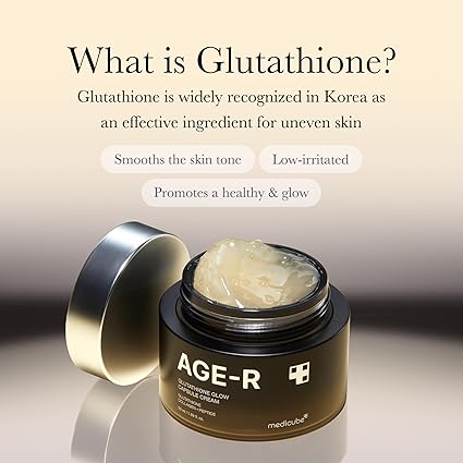 4jjj medicube AGE-R Glutathione Glow Capsule Facial Cream - Instant Lifting Moisturizer - Collagen Peptide For Hydrating Glow - Improve Blemishes, Uneven Skin Tone - Korean Skin Care 1.69 fl.oz 50ml