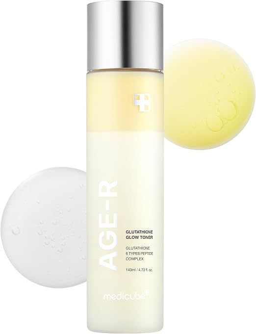 4x medicube Age-R Glutathione Glow Milky Toner, Low-Irritation Double Layer Toner for Glass Glow Skin with Peptide, Even Skin Tone, Radiance, Hydration, Korean Skincare 140ml (4.73)
