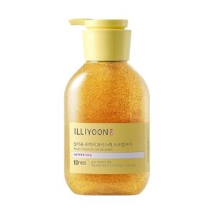 ILLIYOON Fresh Moisture Body Scrub Wash 400ml(13.52 Fl Oz) Vitamin C, walnut shell and soft grape seed powder, Exfoliating Scrub for Silky Smooth Skin