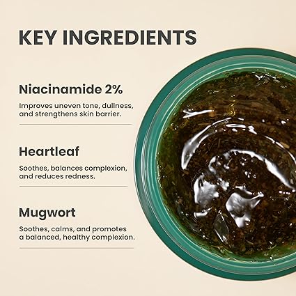 AXIS-Y New Skin Resolution Gel Mask Mugwort with 2% Niacinamide - Spot Treatment for Face, Barrier Repair & Brightening - Vegan Korean Skin Care Face Mask - 100ML  3.38 fl. oz.