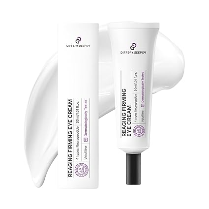 Differ & Deeper Reaging Firming Eye Cream – Lightweight Eye Treatment for Smoother, Hydrated Under Eyes | K-Beauty Skincare (30ml)