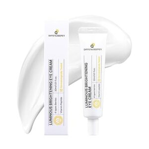 Differ & Deeper Luminous Brightening Eye Cream – Eye Moisturizer for Dullness, Dark Circles & Radiant-Looking Skin | K-Beauty Skincare (30ml)